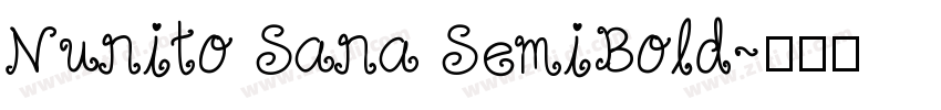 Nunito Sana SemiBold字体转换